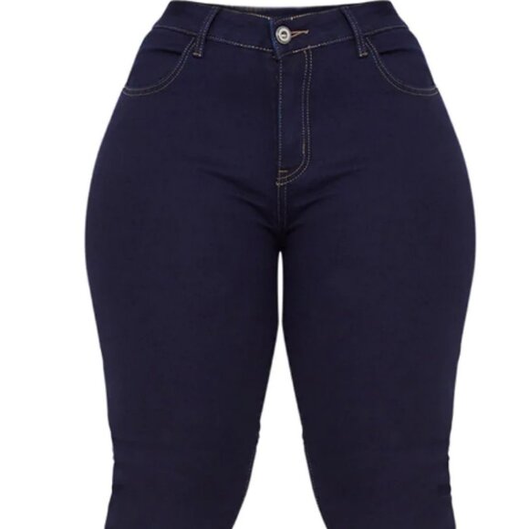 PLUS INDIGO SKINNY JEANS - Picture 3 of 4